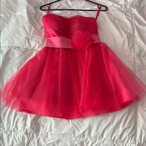 Hot pink short dress
